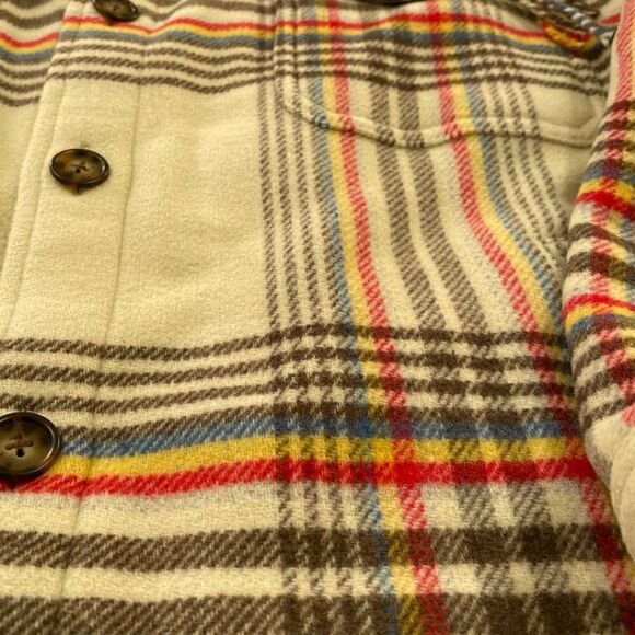 Polo Ralph Lauren Plaid Fringe-Trim Womens Shirt Jacket size Medium New - Picture 4 of 9